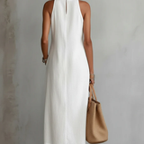Robe Mi-Longue Blanche Femme