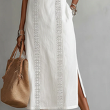 Robe Mi-Longue Blanche Femme