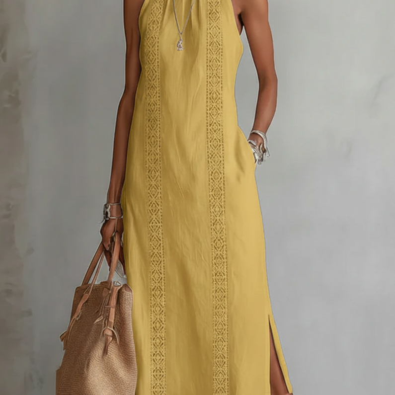 Robe Mi-Longue Blanche Femme