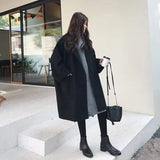 Manteau Femme Oversize Laine Élégant Mi Long