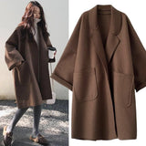 Manteau Femme Oversize Laine Élégant Mi Long