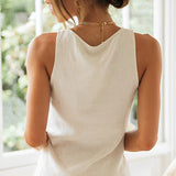 Ensemble Femme Été Haut Noué et Pantalon Fluide Élégant