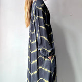 Robe Longue Femme Imprimée à Col V Boutonnée