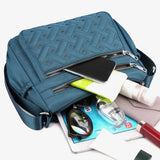 Sac bandoulière femme déperlant à plusieurs compartiments