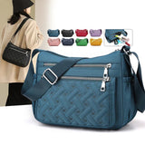 Sac bandoulière femme déperlant à plusieurs compartiments