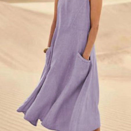 Robe Femme Longue Lin – Robe Ample Décontractée