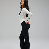 Top Cache Cœur Sport Chic Ajusté Manches Longues