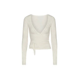 Top Cache Cœur Sport Chic Ajusté Manches Longues