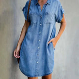 Robe Chemise Courte en Denim