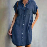 Robe Chemise Courte en Denim