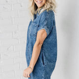 Robe Chemise Courte en Denim