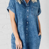 Robe Chemise Courte en Denim