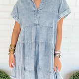 Robe Chemise Courte en Denim