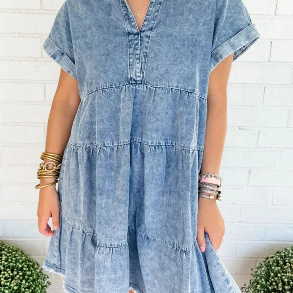 Robe Chemise Courte en Denim