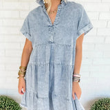Robe Chemise Courte en Denim
