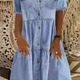 Robe Chemise Midi en Denim