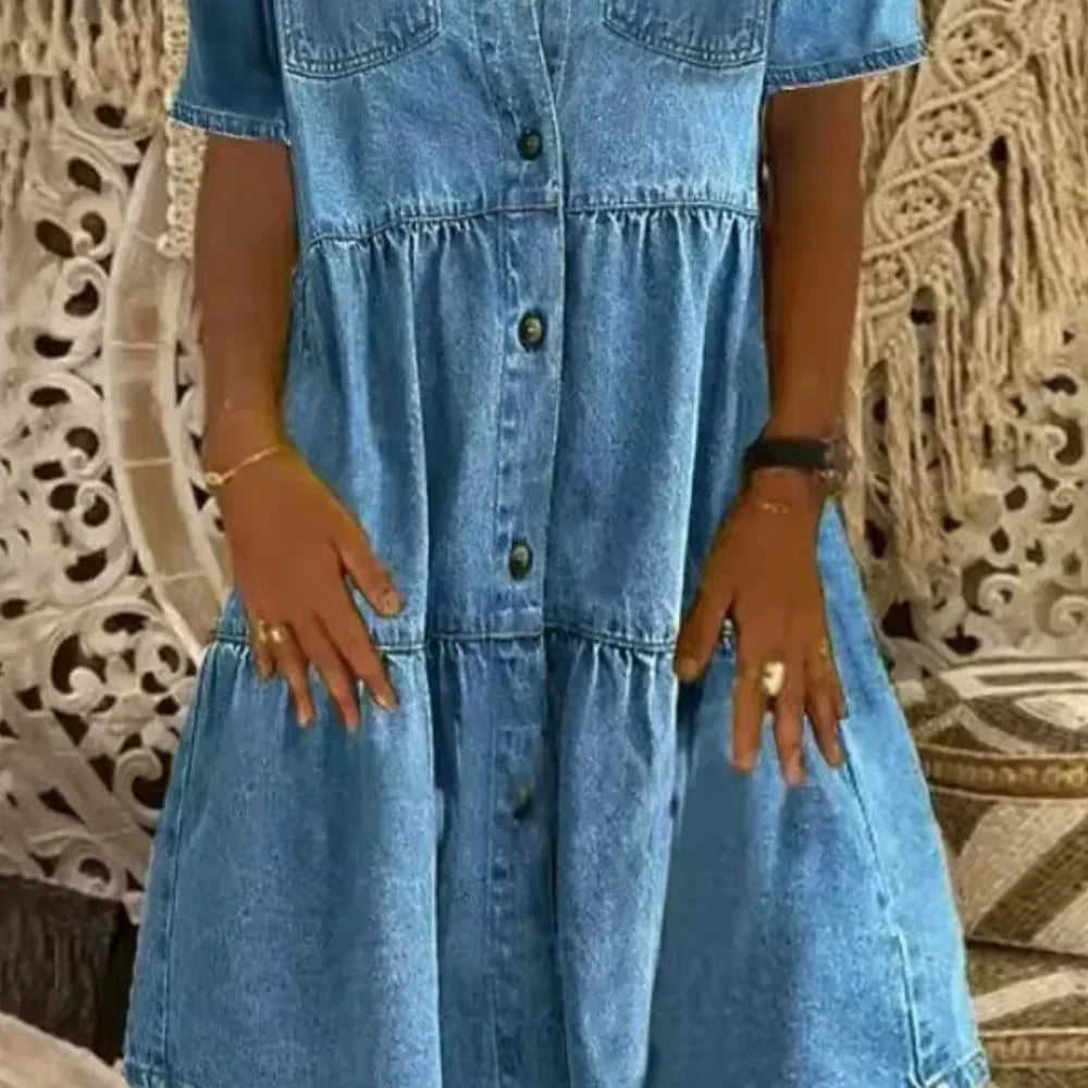 Robe Chemise Midi en Denim