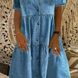 Robe Chemise Midi en Denim