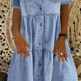 Robe Chemise Midi en Denim