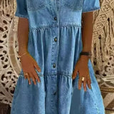 Robe Chemise Midi en Denim