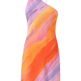 Robe Courte Asymétrique Imprimé Sunset