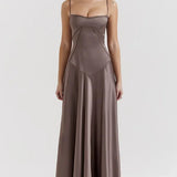 Robe Longue à Bretelles Fines