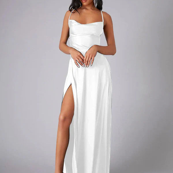 Robe Longue Bustier à Fente Latérale