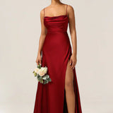 Robe Longue Bustier à Fente Latérale