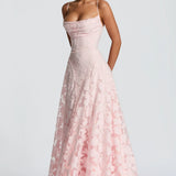 Robe Longue Bustier en Dentelle