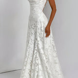 Robe Longue Bustier en Dentelle