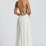Robe Longue Bustier en Dentelle
