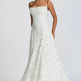 Robe Longue Bustier en Dentelle