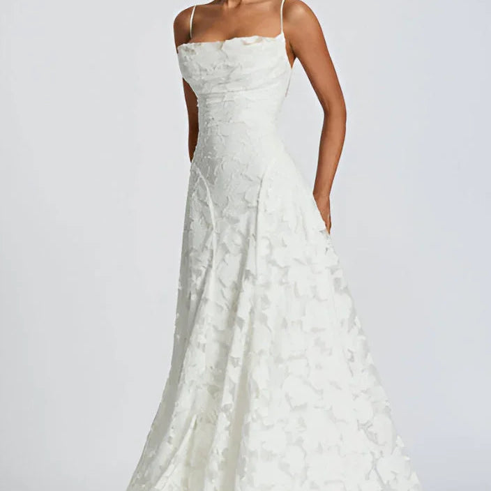 Robe Longue Bustier en Dentelle