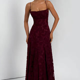 Robe Longue Bustier en Dentelle