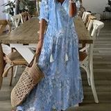Robe Midi Fleurie à Col V