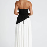 Robe Longue Bustier Drapée