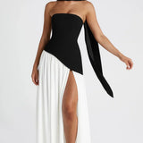 Robe Longue Bustier Drapée