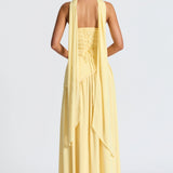 Robe Longue Bustier Drapée