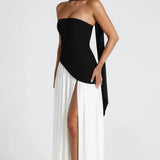 Robe Longue Bustier Drapée