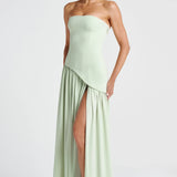 Robe Longue Bustier Drapée