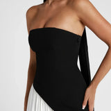 Robe Longue Bustier Drapée