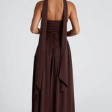 Robe Longue Bustier Drapée