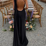 Robe Longue Dos Nu à Col Halter
