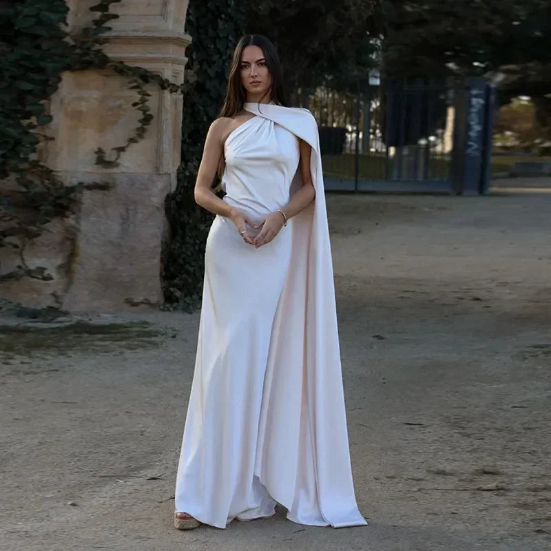 Robe Longue Dos Nu à Col Halter