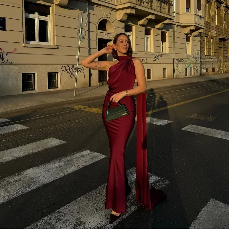 Robe Longue Dos Nu à Col Halter