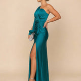 Robe Longue Asymétrique Drapée Élégante