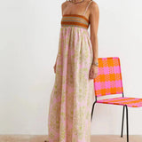 Robe Longue Fleurie à Bretelles