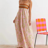 Robe Longue Fleurie à Bretelles