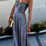 Robe Longue Bustier Plissée