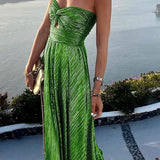 Robe Longue Bustier Plissée